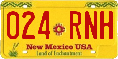 NM license plate 024RNH