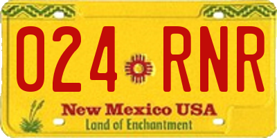 NM license plate 024RNR