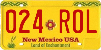 NM license plate 024ROL