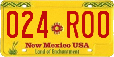 NM license plate 024ROO