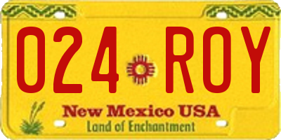 NM license plate 024ROY