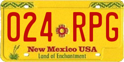 NM license plate 024RPG