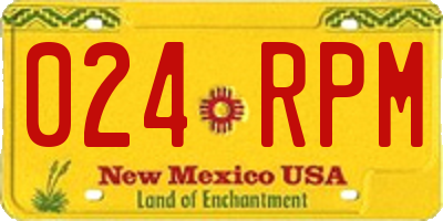 NM license plate 024RPM