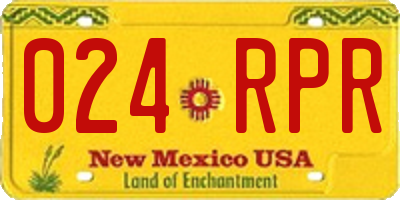 NM license plate 024RPR