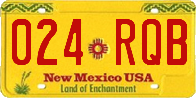 NM license plate 024RQB