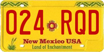 NM license plate 024RQD