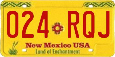 NM license plate 024RQJ