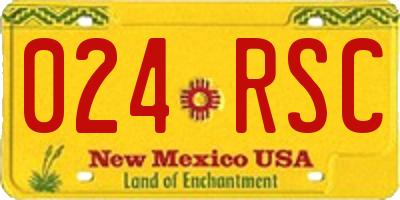 NM license plate 024RSC