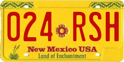 NM license plate 024RSH