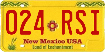NM license plate 024RSI