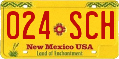 NM license plate 024SCH
