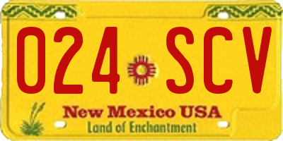 NM license plate 024SCV