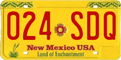 NM license plate 024SDQ