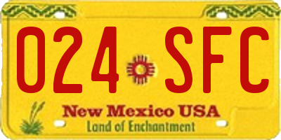 NM license plate 024SFC