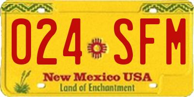 NM license plate 024SFM