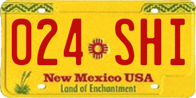 NM license plate 024SHI