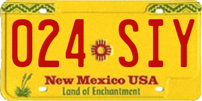 NM license plate 024SIY