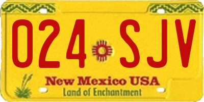 NM license plate 024SJV