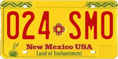 NM license plate 024SMO