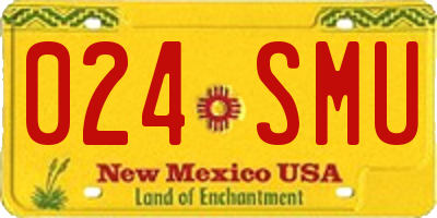 NM license plate 024SMU