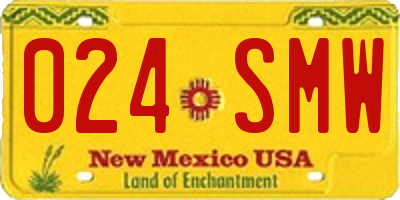 NM license plate 024SMW