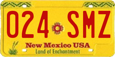 NM license plate 024SMZ