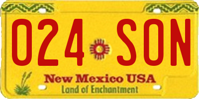 NM license plate 024SON
