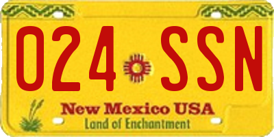 NM license plate 024SSN