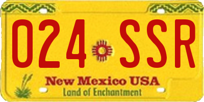 NM license plate 024SSR