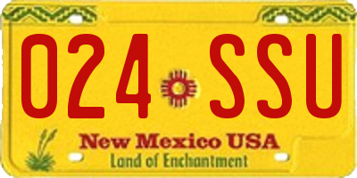 NM license plate 024SSU