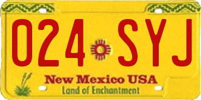 NM license plate 024SYJ