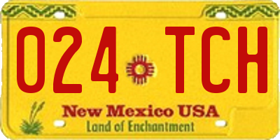 NM license plate 024TCH