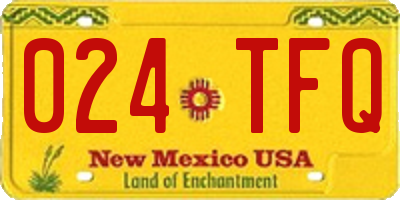 NM license plate 024TFQ