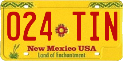 NM license plate 024TIN