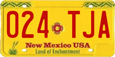 NM license plate 024TJA