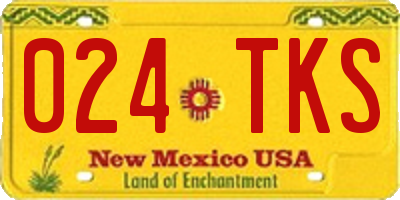 NM license plate 024TKS