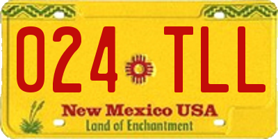 NM license plate 024TLL