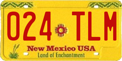 NM license plate 024TLM