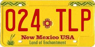 NM license plate 024TLP