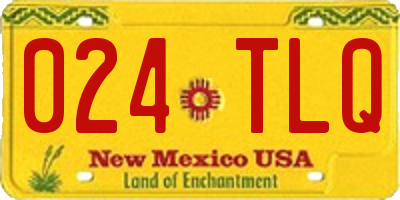 NM license plate 024TLQ
