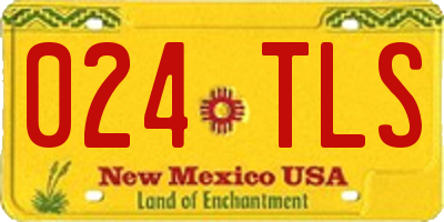 NM license plate 024TLS