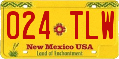 NM license plate 024TLW