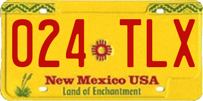 NM license plate 024TLX