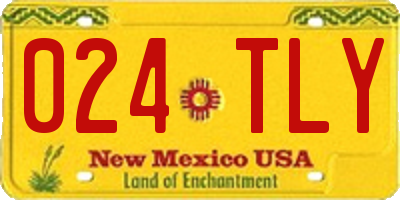 NM license plate 024TLY