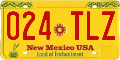 NM license plate 024TLZ