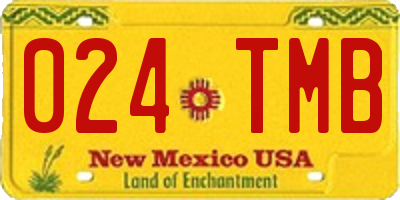NM license plate 024TMB