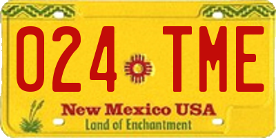 NM license plate 024TME