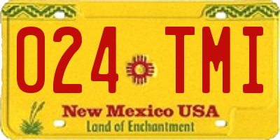 NM license plate 024TMI