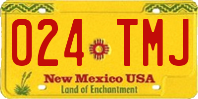 NM license plate 024TMJ