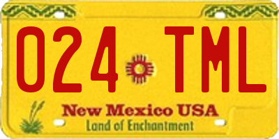NM license plate 024TML